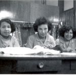 Students in the sewing room, Portage la Prairie Indian Residential School.