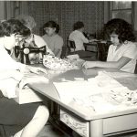 Students in sewing class, Portage la Prairie Indian Residential School.