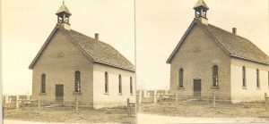 School house, Mount Elgin Institute. Stereograph.