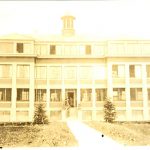 Front view of Norway House Residential School Building.
