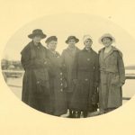 Staff of Crosby Girls' Home leaving Port Simpson