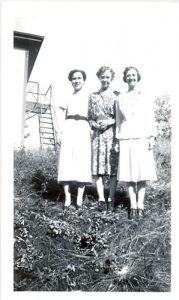 Three staff members by the Port Simpson Residential School