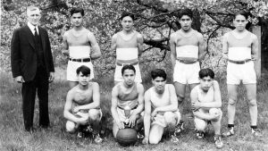 Boys' basketball team, Alberni Indian Residential School