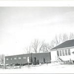 Exterior of buildings of Portage la Prairie Residential School, one building is a portable
